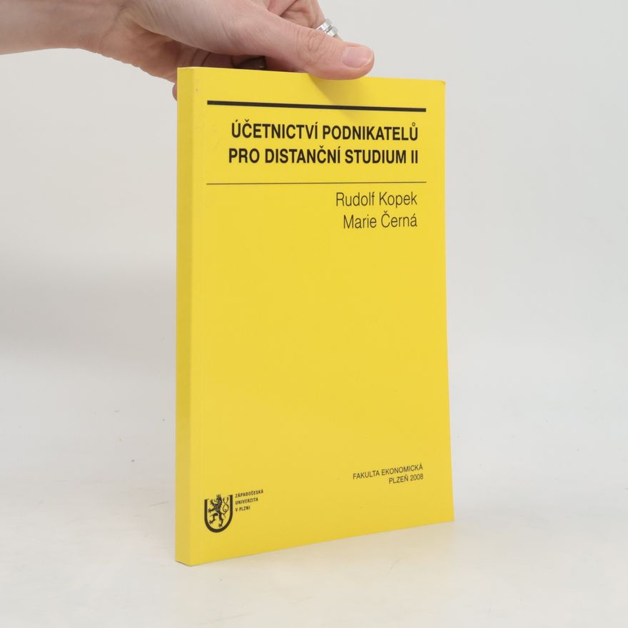 Rudolf Kopek Účetnictví podnikatelů pro distanční studium II
