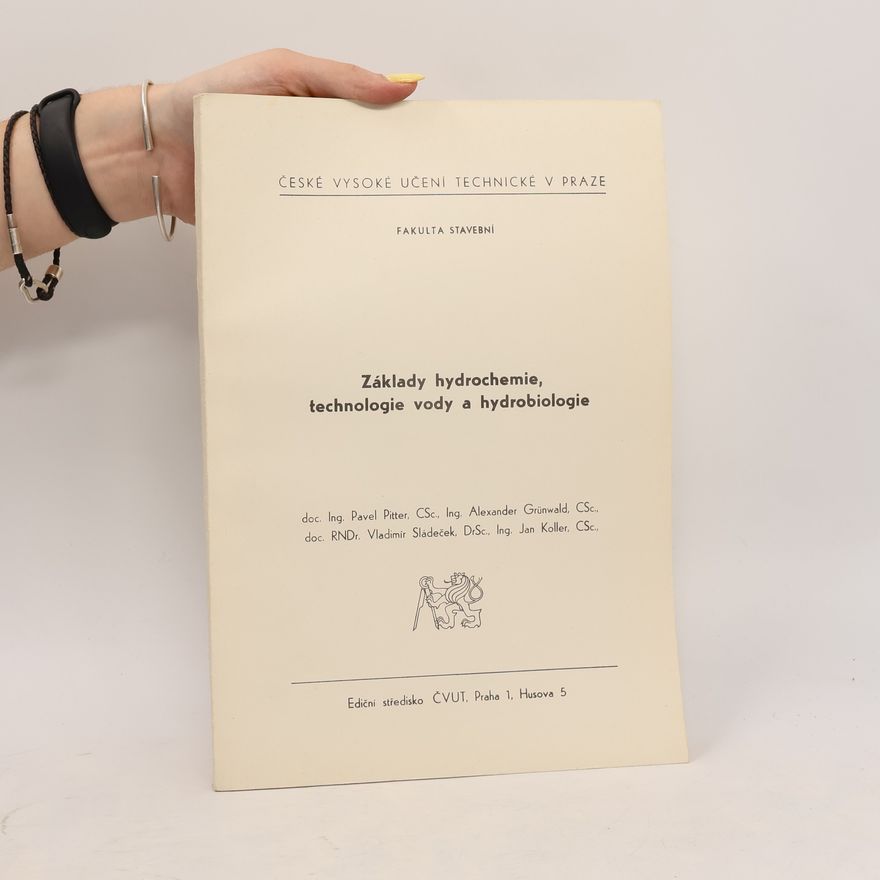 AA.VV. Základy hydrochemie, technologie vody a hydrobiologie