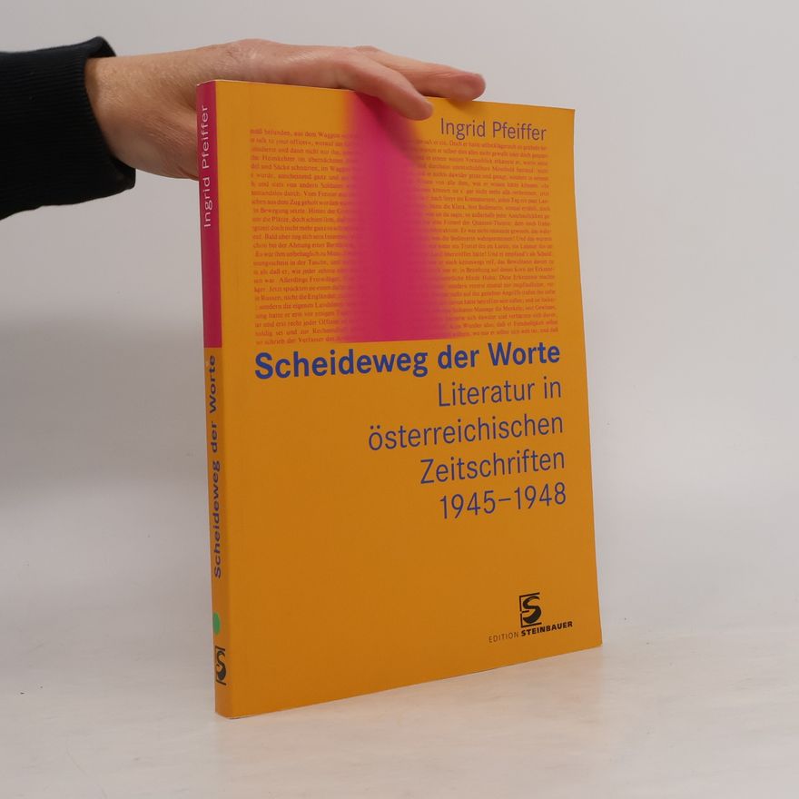 Ingrid Pfeiffer Scheideweg der Worte