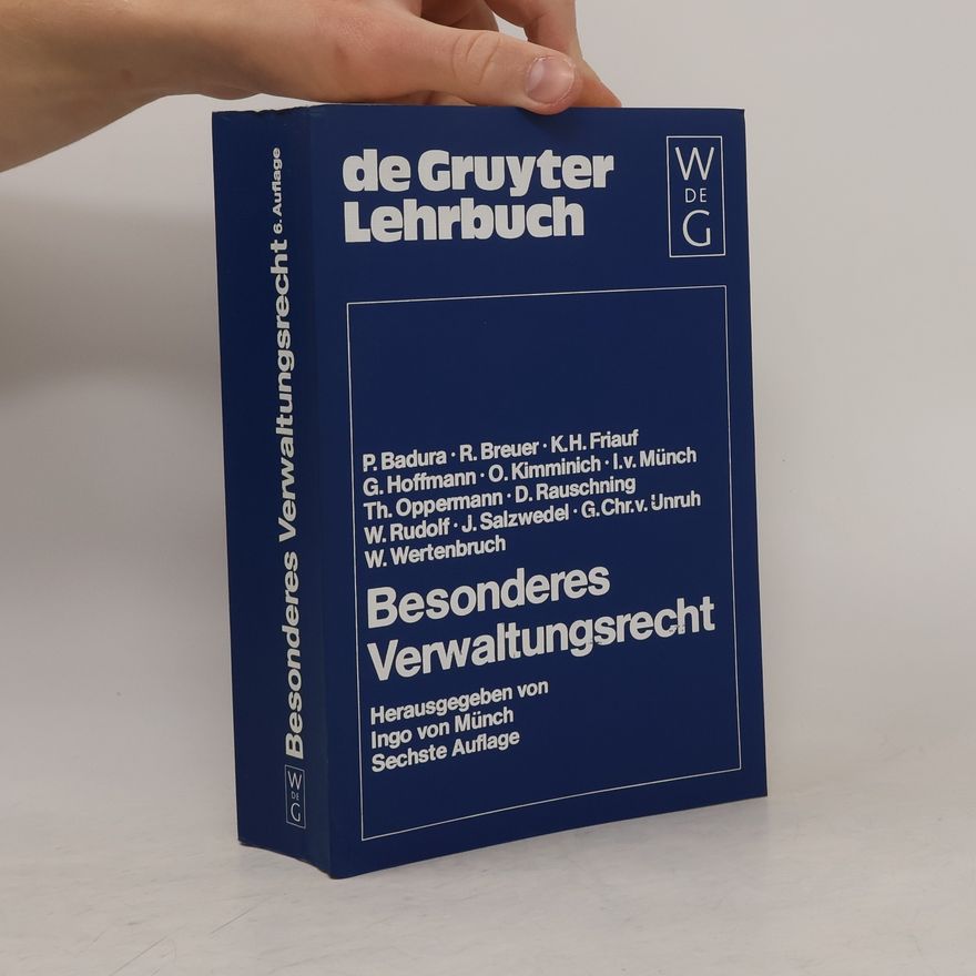 W. Rudolf De Gruyter Lehrbuch: Besonderes Verwaltungsrecht