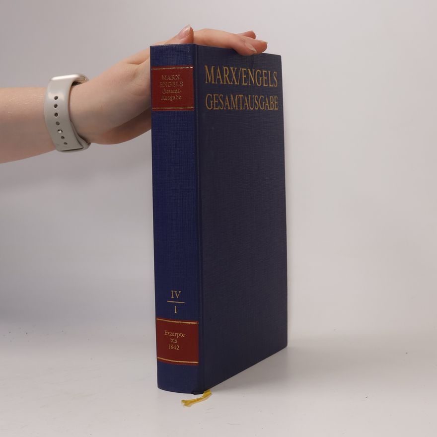 Karl Marx Marx/Engels Gesamtausgabe IV/1