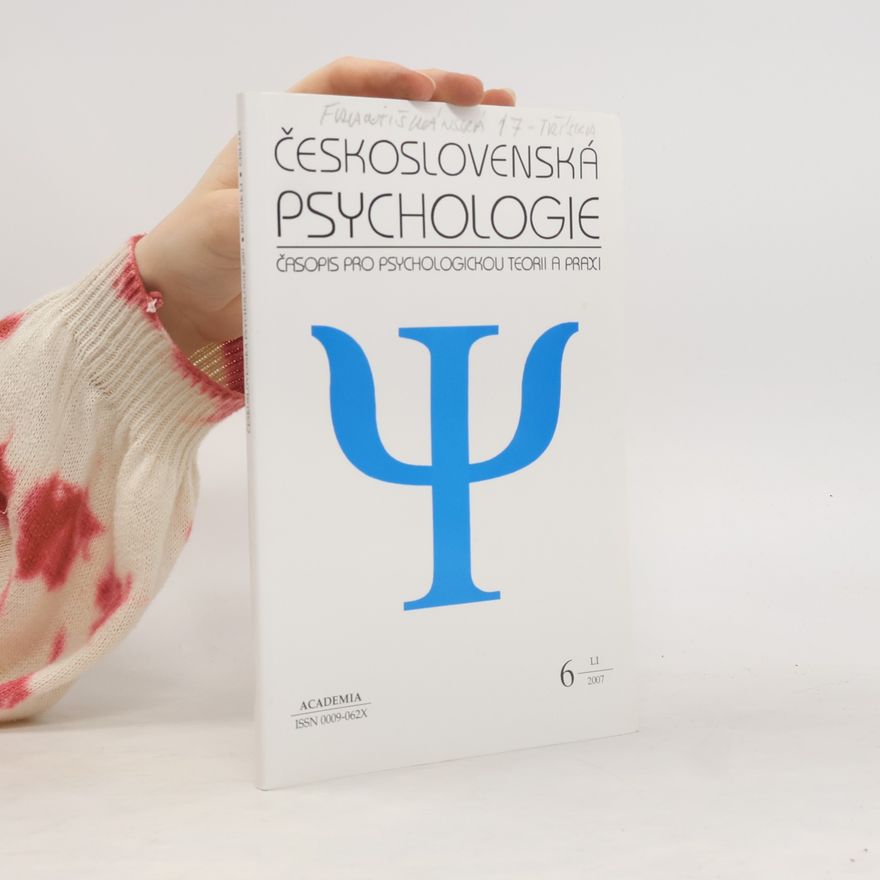 Autorenkollektiv Československá psychologie 6/2007. LI