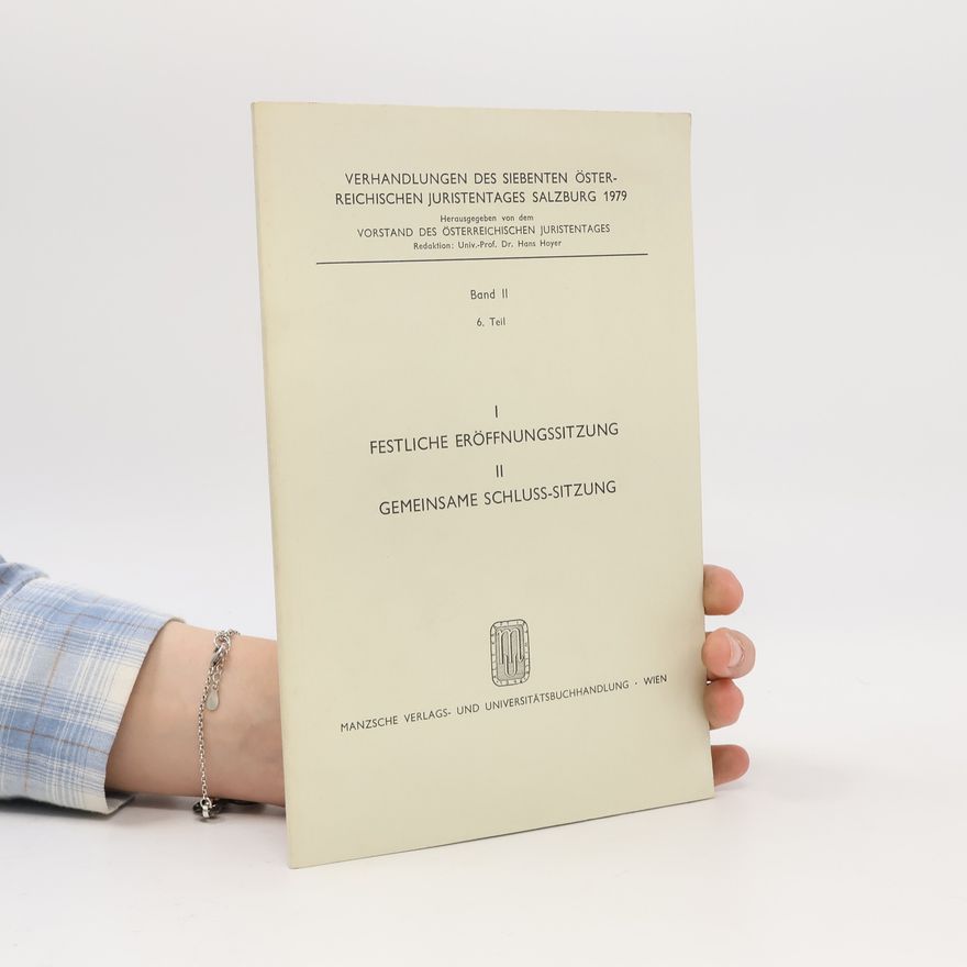 Autorenkollektiv I Festliche Ëroffnungssitzung. II Gemeinsame Schluss-Sitzung