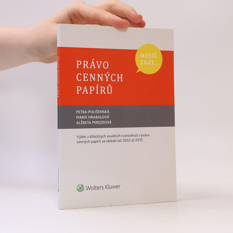 Alžběta Perejdová Právo cenných papírů