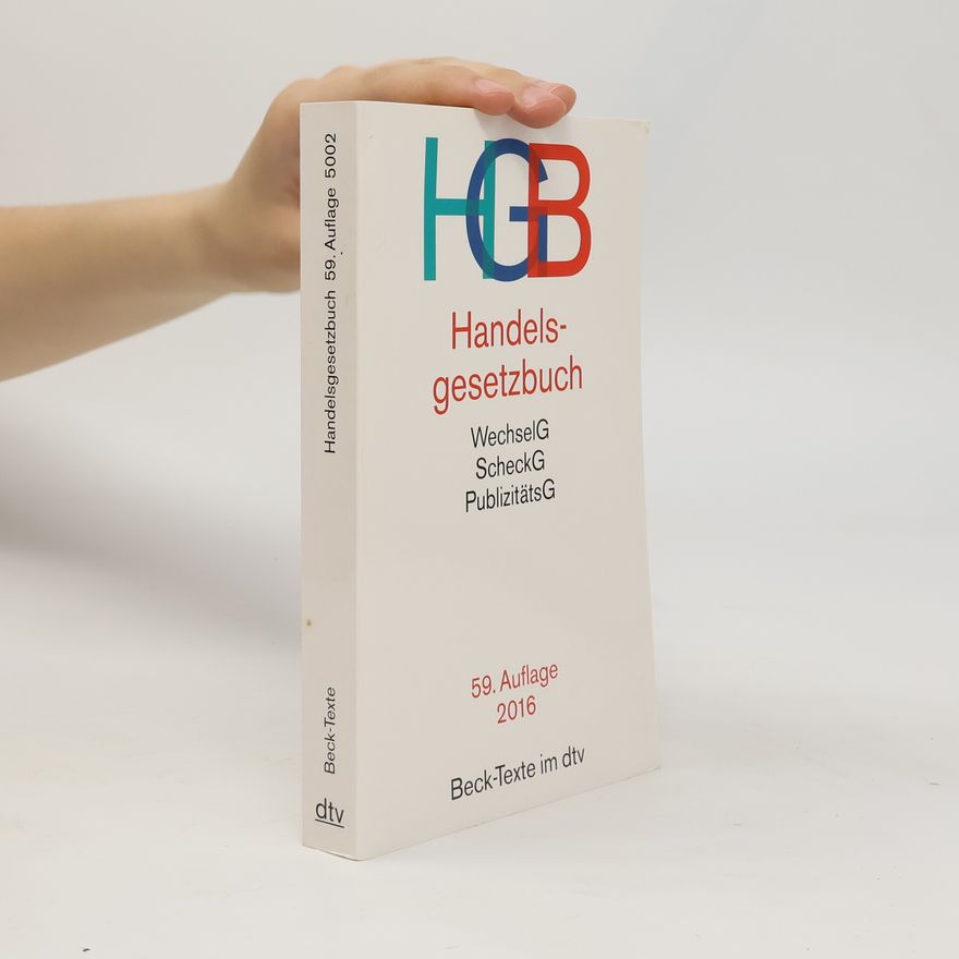 Various authors Handelsgesetzbuch. 59. Auflage 2016