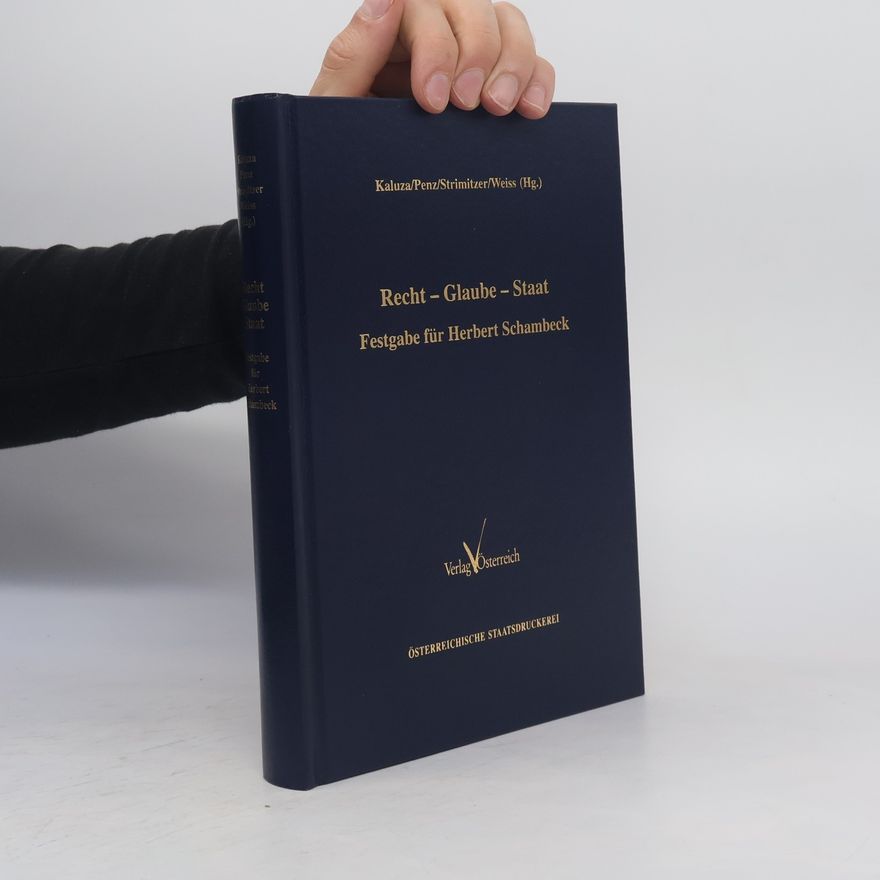 Hans-Walther Kaluza Recht, Glaube, Staat
