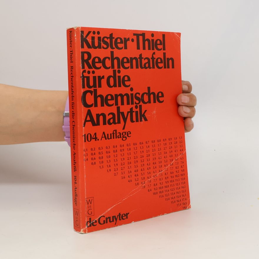 Alfred Thiel Rechentafeln für die chemische Analytik