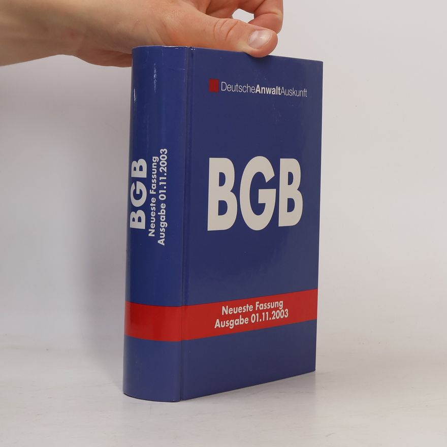 AA.VV. BGB. Neuste Fassung Ausgabe 01.11.2003