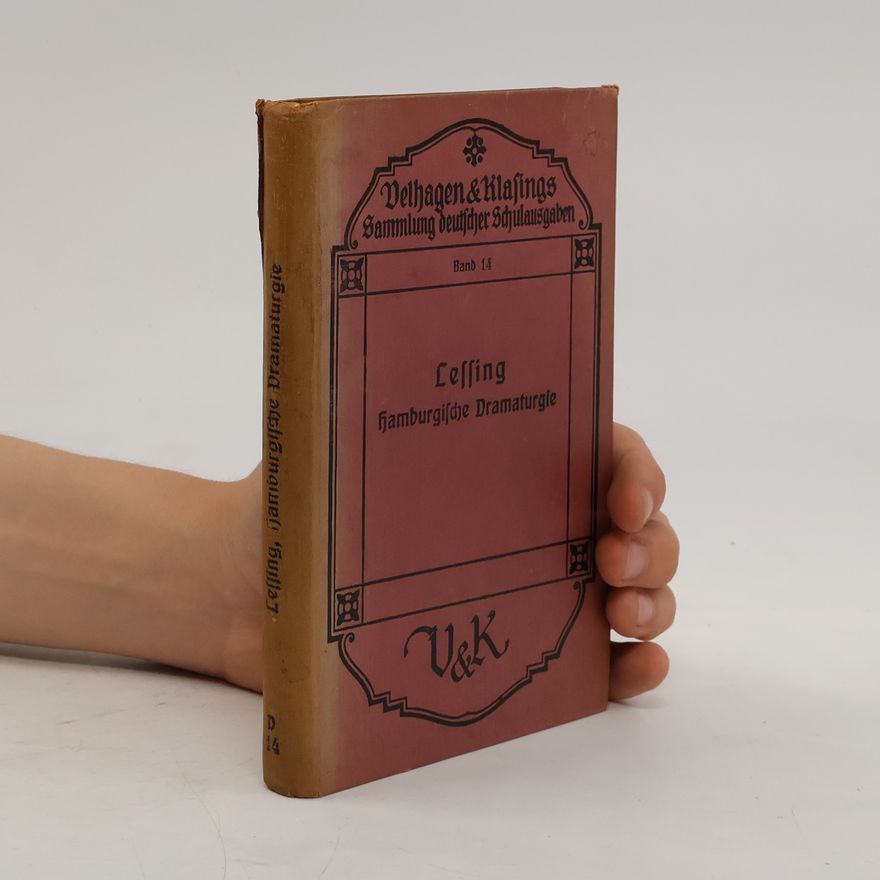 Gotthold Ephraim Lessing Hamburgische Dramaturgie