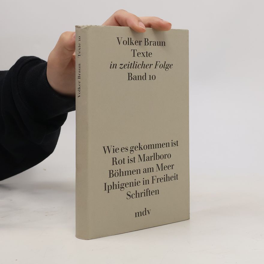 Volker Braun Texte in zeitlicher Folge 10