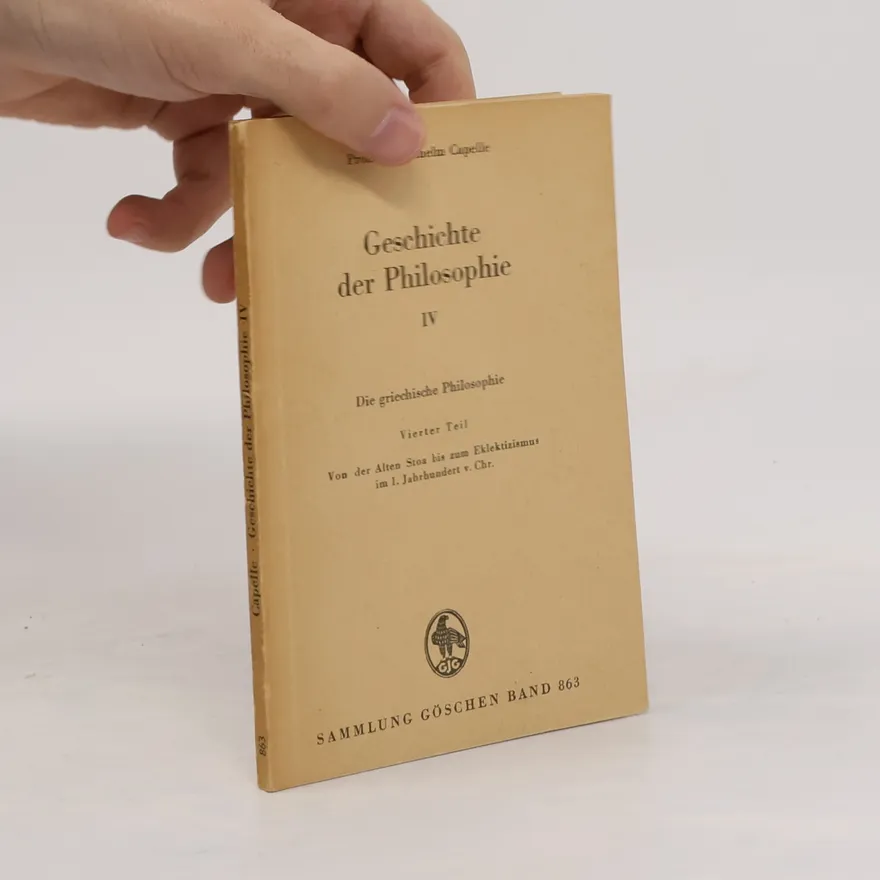 Geschichte der Philosophie IV | Wilhelm Capelle | German | Book