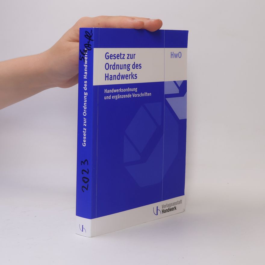 Kolektiv autorů Gesetz zur Ordnung des Handwerks