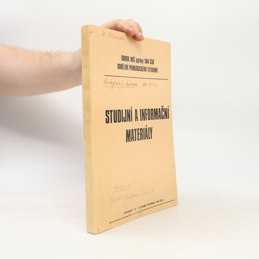 Soňa Hermochová Studijní a informační materiály. Sociálně psychologický výcvik 2