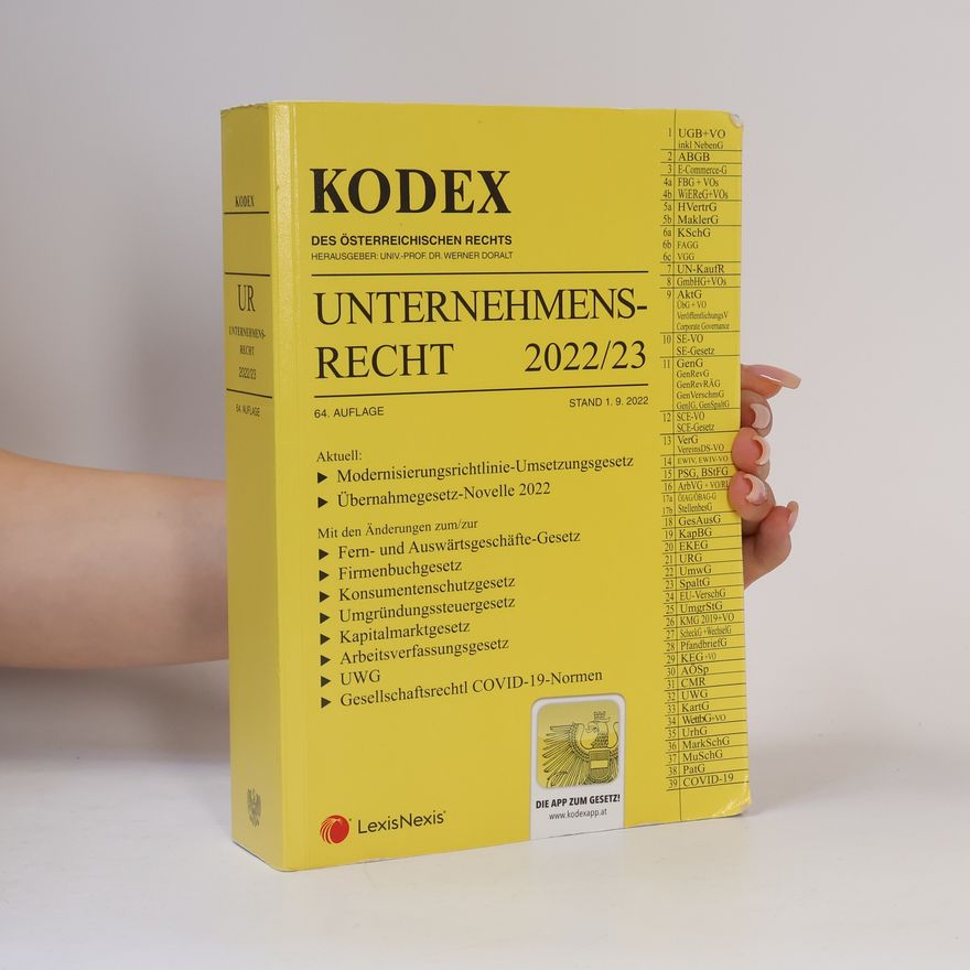 Werner Doralt Kodex Unternehmensrecht 2022/23