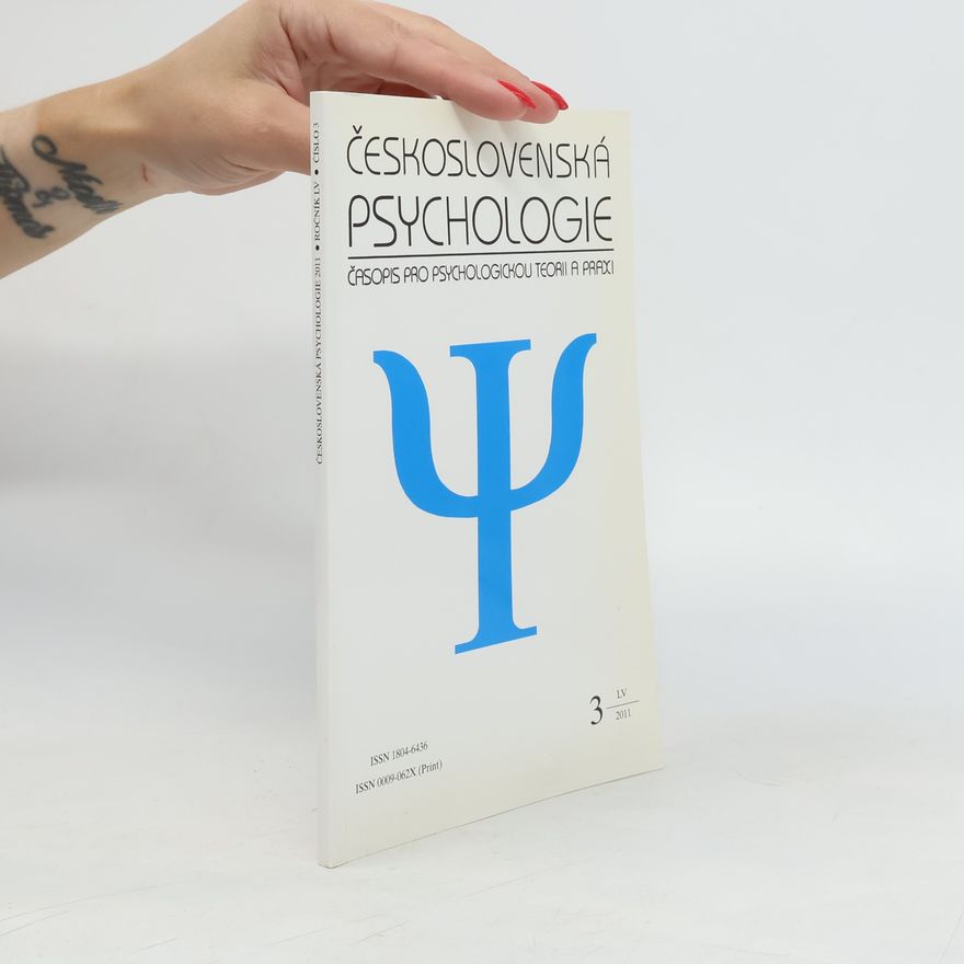 Kolektiv autorů Československá psychologie. Časopis pro psychologickou teorii a praxi. Č. 3, Roč. 55