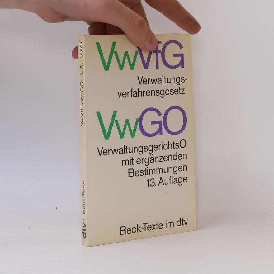 Collectif d'auteurs Verwaltungsverfahrensgesetz. VerwaltungsgerichtsO