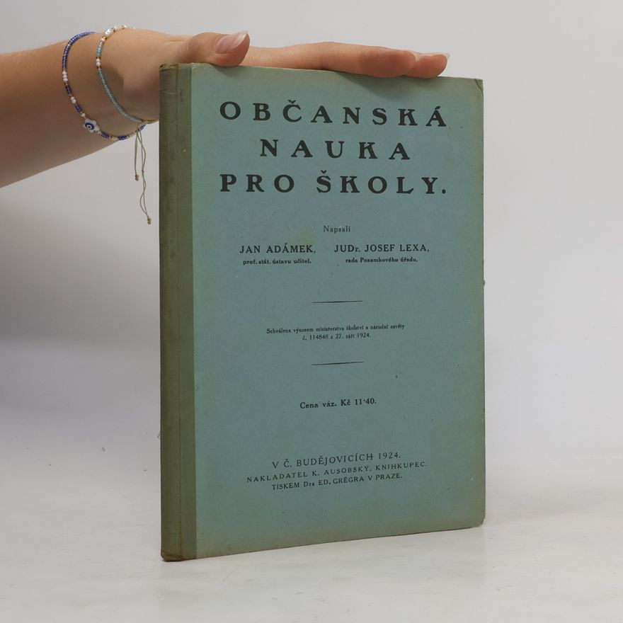 Josef Lexa Občanská nauka pro školy