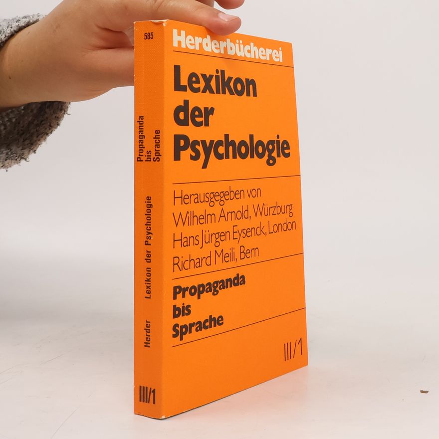 Wilhelm Arnold Herderbücherei - III/1: Lexikon der Psychologie