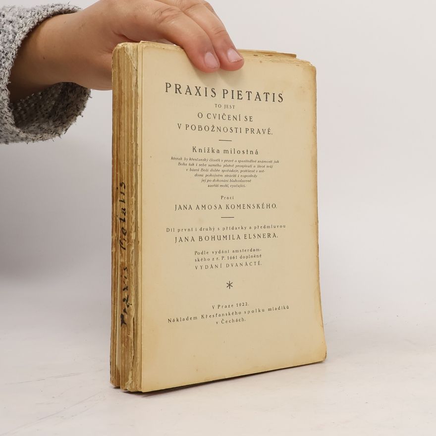 Jan Amos Komenský Praxis pietatis