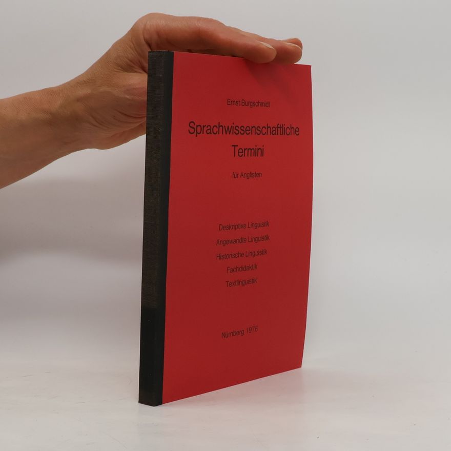 Ernst Burgschmidt Sprachwissenschaftliche Termini