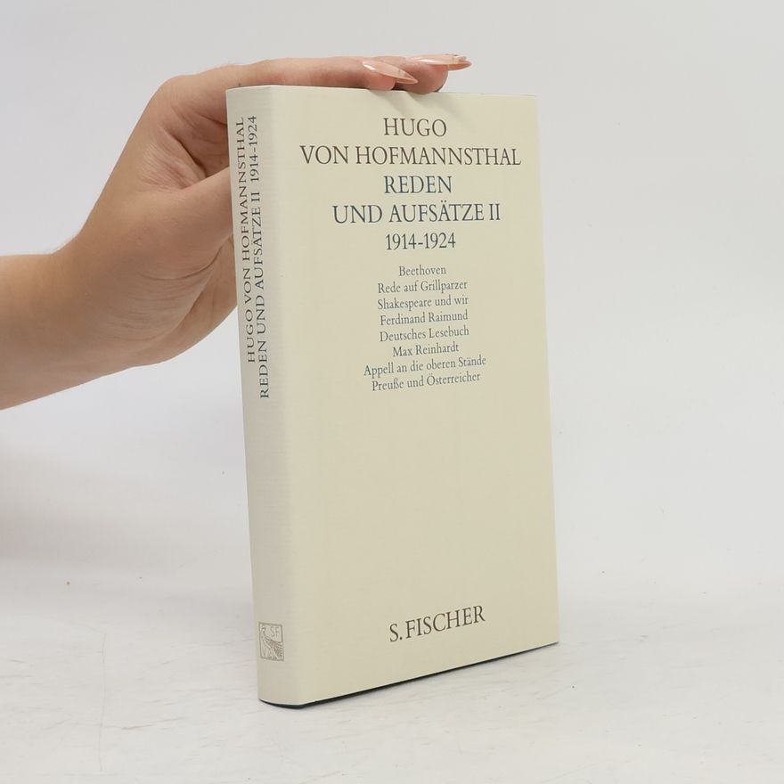 Hugo von Hofmannsthal Gesammelte Werke, 10 Bde., geb., 9, Reden und Aufsätze II.
