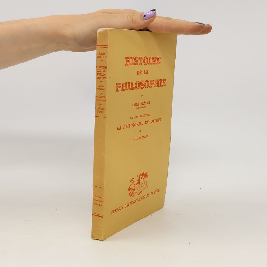 Paul Masson Oursel Histoire de la philosophie