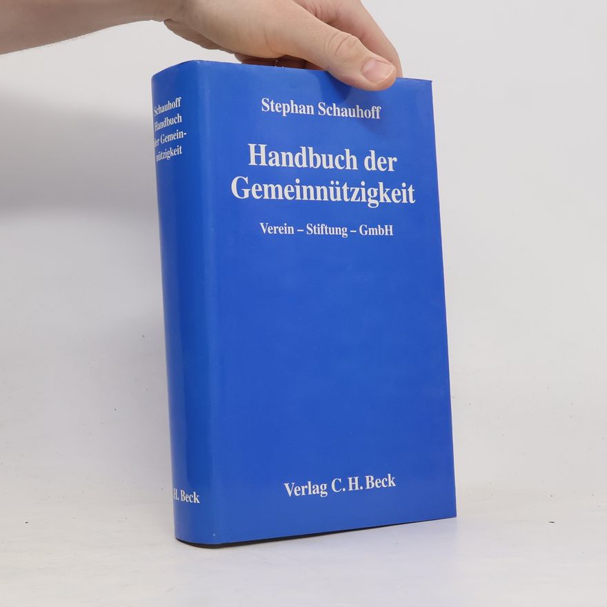 Stephan Schauhoff Handbuch der Gemeinnützigkeit