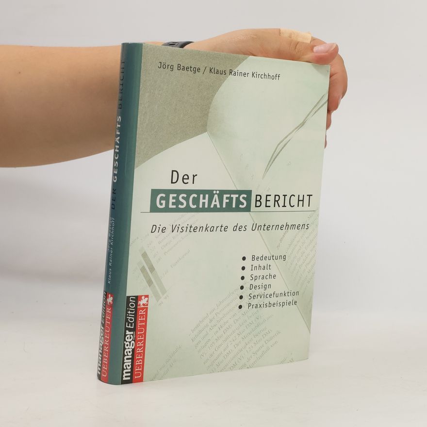 Jörg Baetge Der Geschäftsbericht