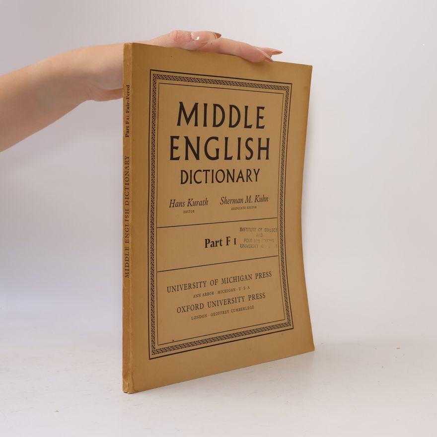Hans Kurath Middle English Dictionary