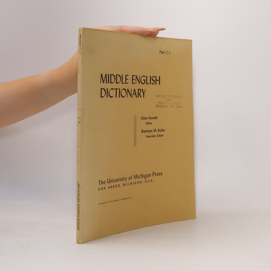 Hans Kurath Middle English Dictionary