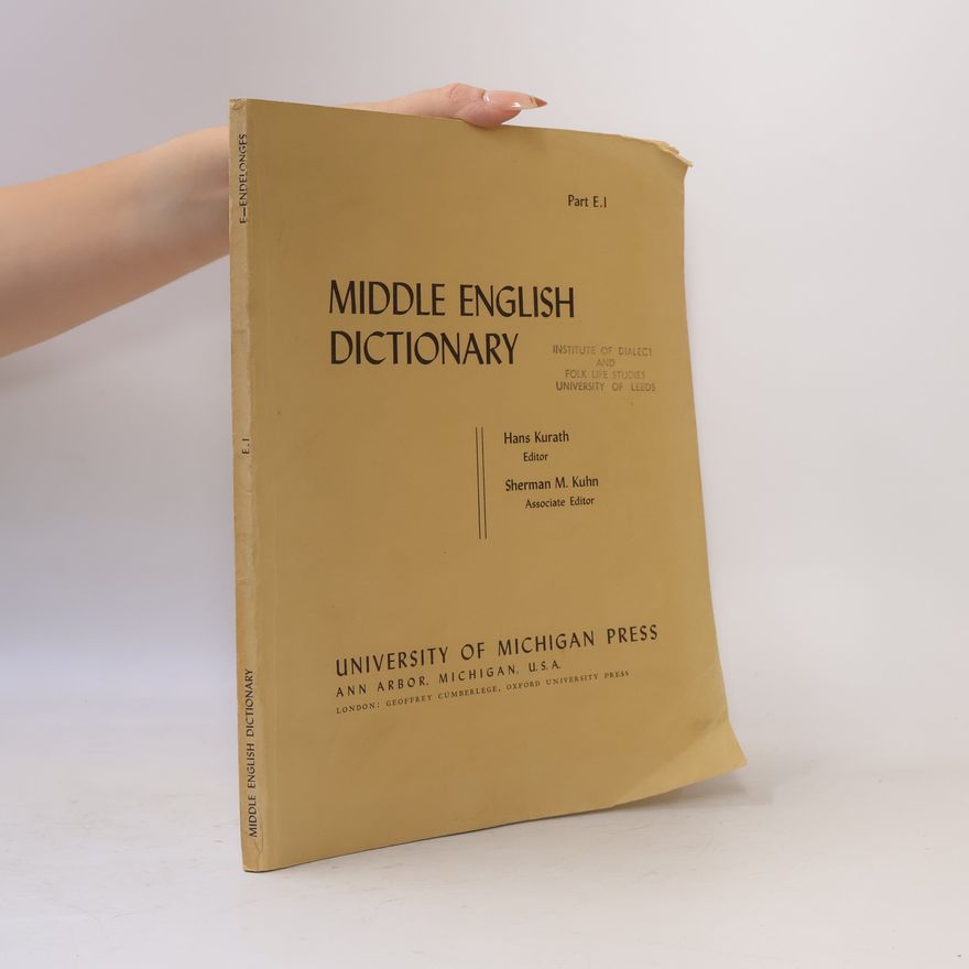 Hans Kurath Middle English Dictionary E.1