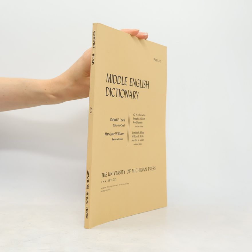 Robert E. Lewis Middle English Dictionary