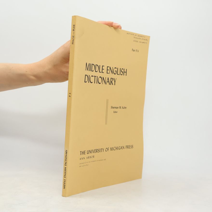 Sherman McAllister Kuhn Middle English Dictionary