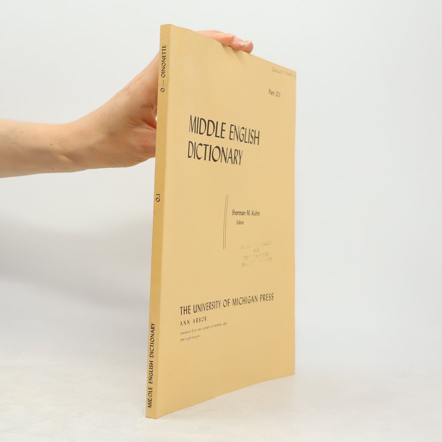 Sherman McAllister Kuhn Middle English Dictionary