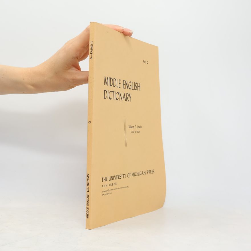 Robert E. Lewis Middle English Dictionary