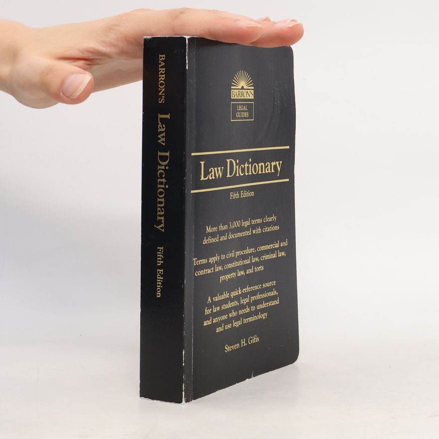 Steven H. Gifis Barron's Legal Guides: Law Dictionary