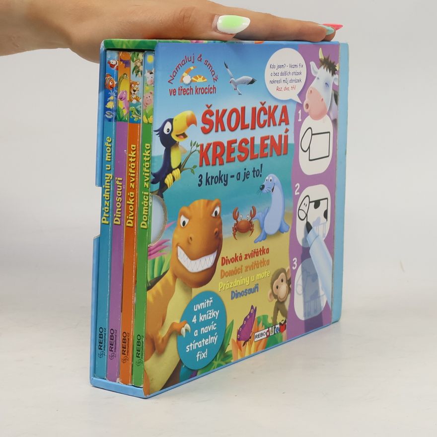 Autores varios Školička kreslení: 3 kroky - a je to! (4 svazky, box)