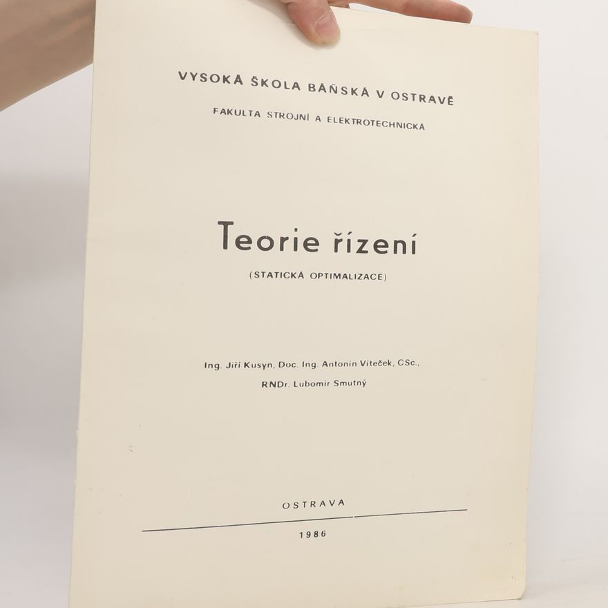 Kolektiv autorů Teorie řízení