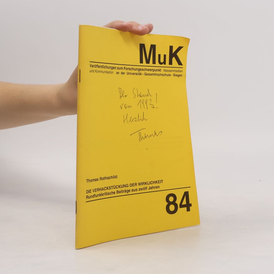 Thomas Rothschild MuK 84. Die Verhackstückung der Wirklichkeit