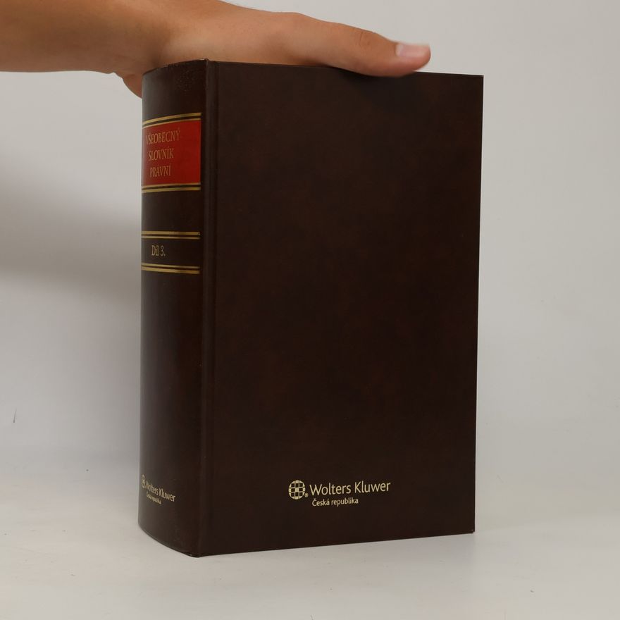 František Xaver Veselý Všeobecný slovník právní 3 (reprint)