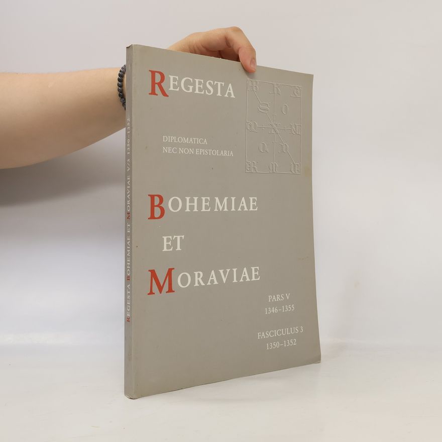 Jana Zachová Regesta diplomatica nec non epistolaria Bohemiae et Moraviae