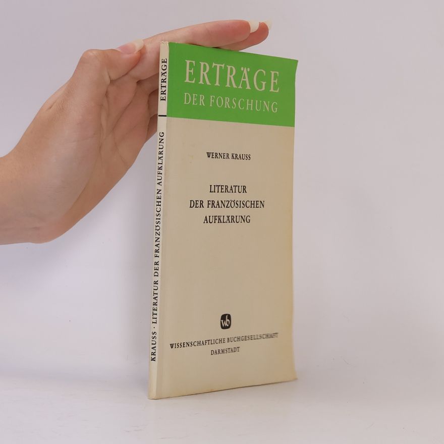 Werner Krauss Literatur der französischen Aufklärung