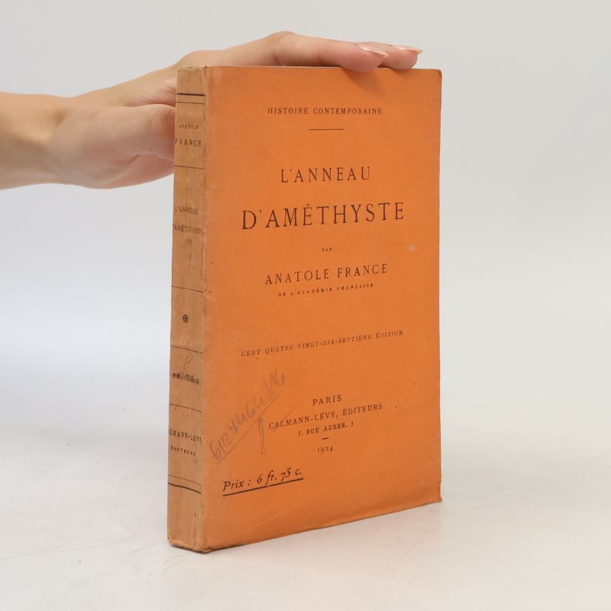 Anatole France L'anneau d'Améthyste