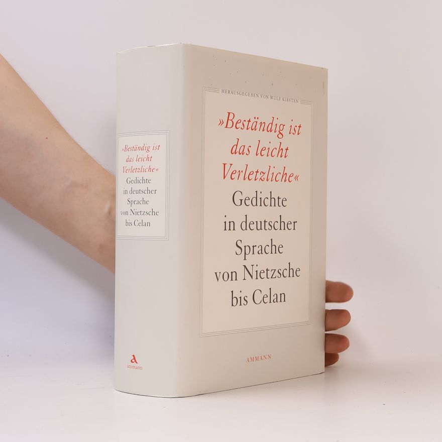 Kirsten Wulf Beständig ist das leicht Verletzliche. Gedichte in deutscher Sprache von Nietzsche bis Celan