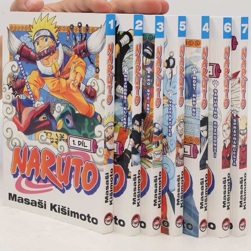 Masashi Kishimoto Naruto knihy 1- 7