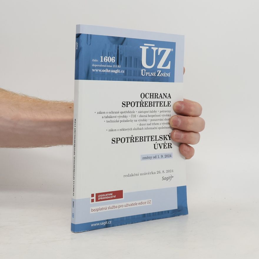 Collectif d'auteurs Ochrana spotřebitele ; Spotřebitelský úvěr : změny od 1. 9. 2024