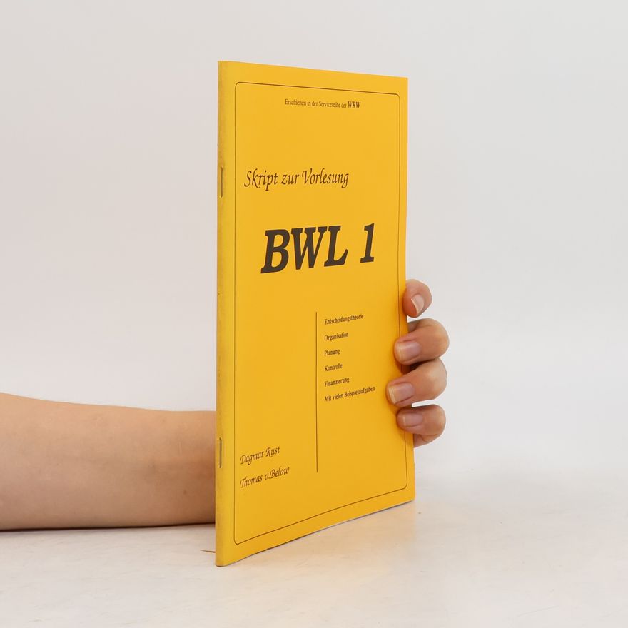 Thomas v. Below Skript zur Vorlesung BLW 1