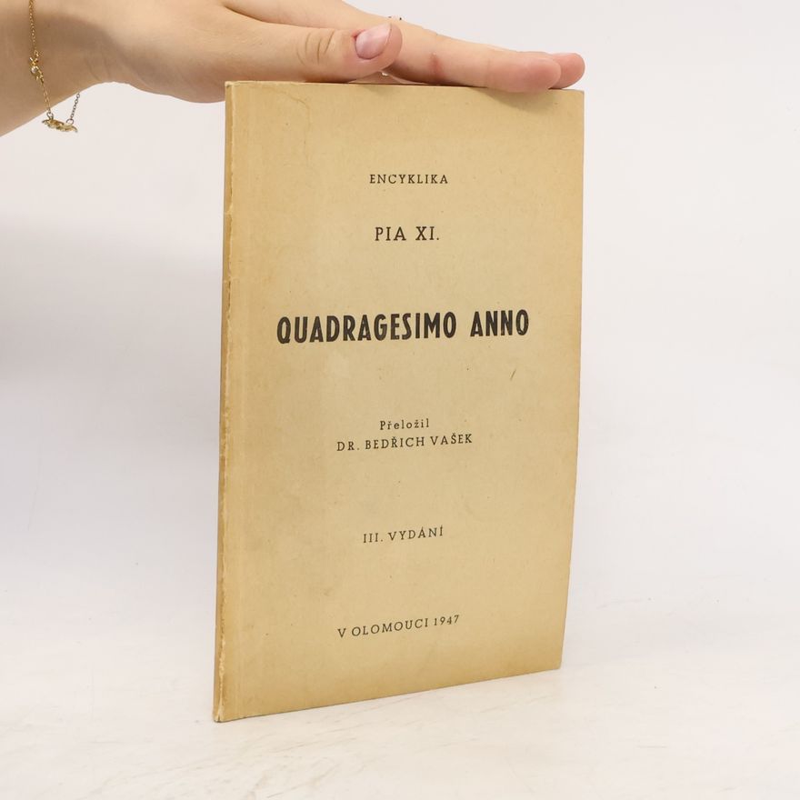 Daniel O. Maley Quadragesimo anno. O vybudování společenského řádu