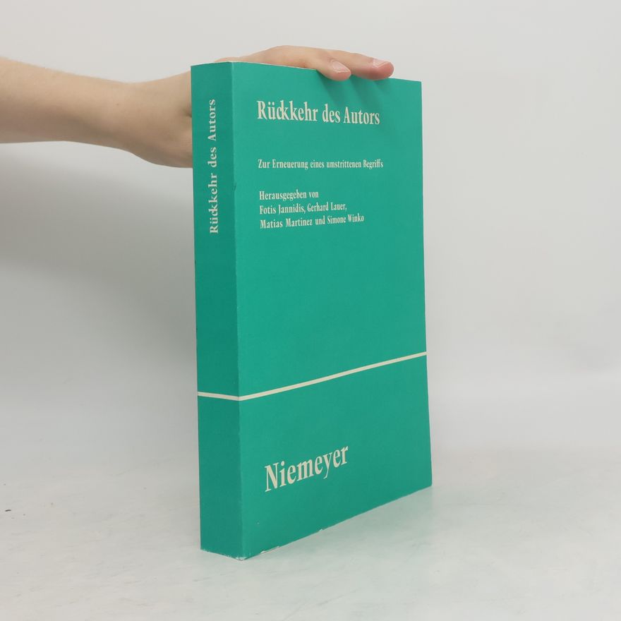 Gerhard Lauer Studien und Texte zur Sozialgeschichte der Literatur - 71: Rückkehr des Autors