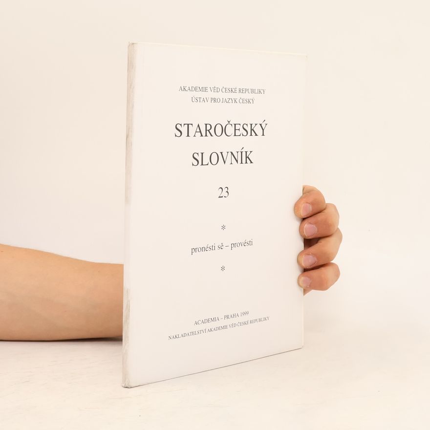 Jaroslava Pečírková Staročeský slovník